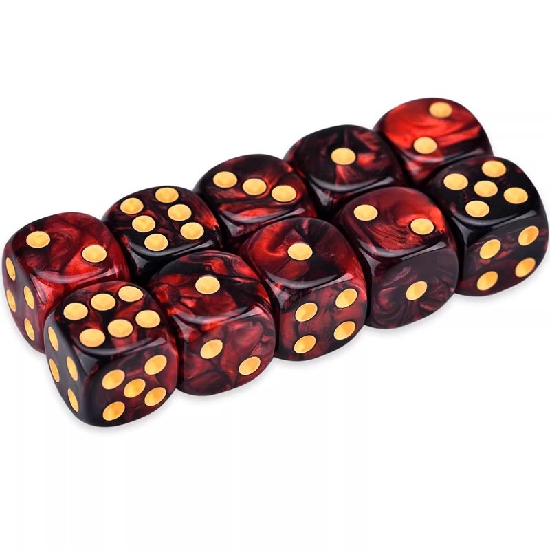 JooBsoso Polyhedral Dice (3pcs) 6 Sided Dice for Board Games,