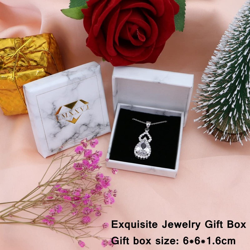 LMXXVJ Bridal Bridesmaid Pendant Necklace,Silver Tone Maid of Honor Gifts