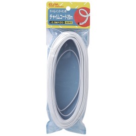 ELPA TIVF-20H(W) Chime Cord, Intercom Wiring, 66.4 ft (20 m), 0.03 inches (0.8 mm) x 2 Cores, White