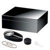 Woodronic Cigar Humidor Box with Cigar Accessories for 35-50 Cigars,