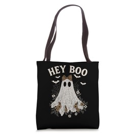 Cute Ghost Floral Cobweb Aesthetic Cottagecore Meets Gothic Tote Bag