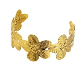 JENMAVJI Flower Arm Cuff Adjustable Bracelet Bangle for Women Boho Upper Arm Jewelry Holiday Summer Beach Bohemian Armband-8