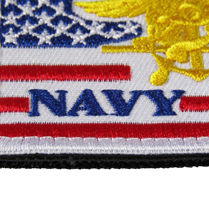 American Flag & Navy SEALs Seals Velcro Patch (Red &