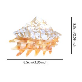 Novelty Sea Snail Hair Clip,Cute Acetate Claw Clips,Big Conch Hair Clips for Women,White