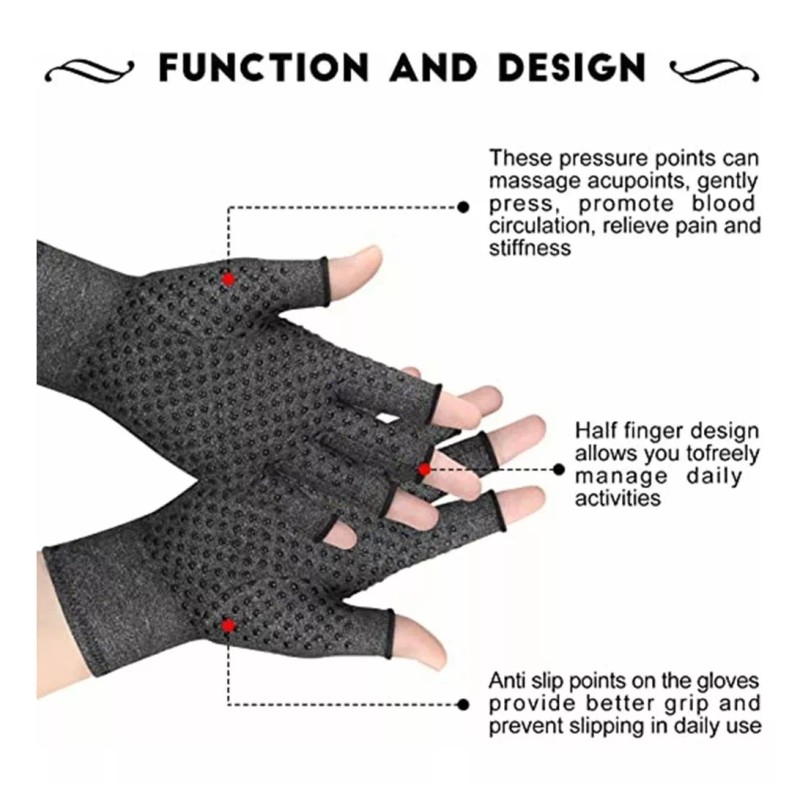 KW Guantes Artritis Reumatoide Térmicos Compresión Alivia Dolor