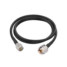 Supmory MINI-UHF Male to PL259 UHF Male RG58 Coaxial Cable, 3.3ft, Male-to-Male, Compatible with Handheld Radio, Wireless LAN Devices, Digital Communication System