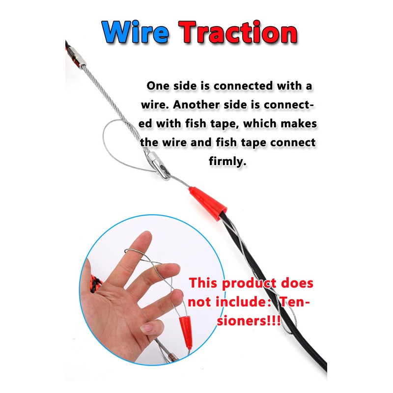 Fish Tape Cable Puller Kit 82FT 25m 4.5mm PET Electrical