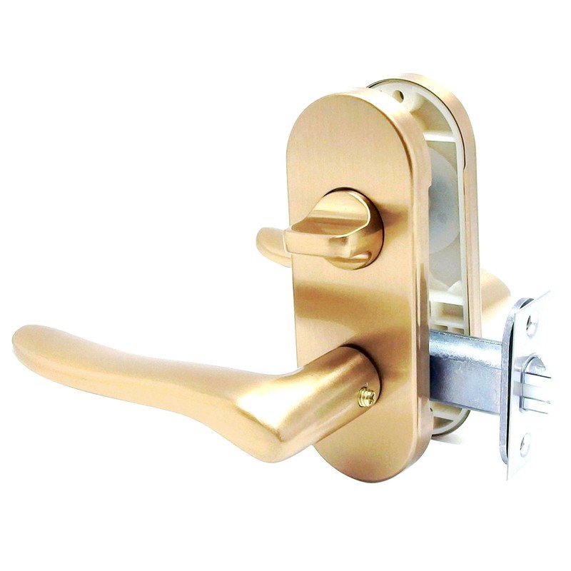 Kawaguchigiken Lever Handle High Lever Lock Blister Pack Satin Gold
