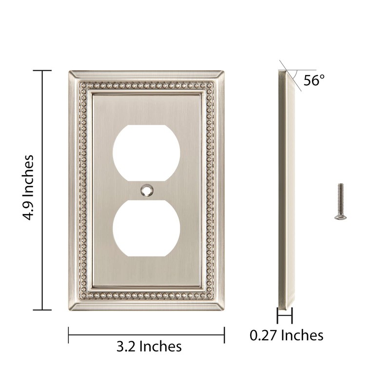 Henne Bery Sunken Pearls Decorative Wall Plate Switch Plate Outlet