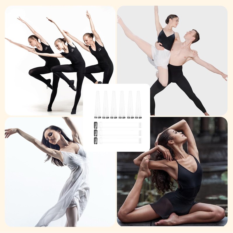 iMuchic Black Matte Bra Straps 3 Pairs Matte Transparent Shoulder