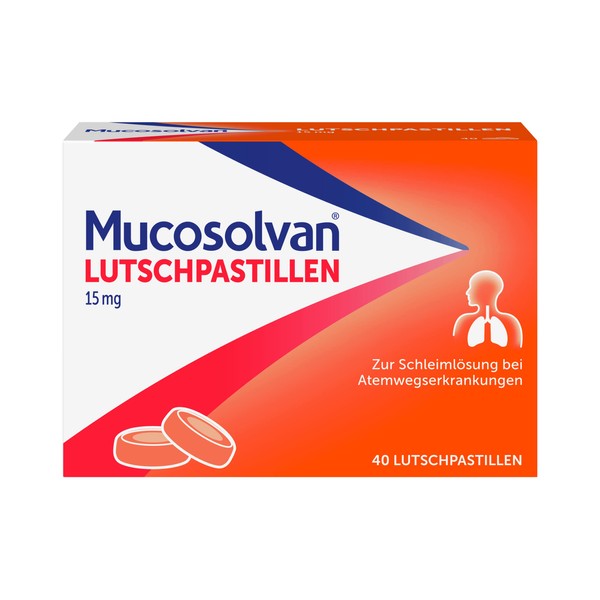 MUCOSOLVAN® Lozenges 15 mg Pack of 40 with Ambroxol Cough Slime Remover
