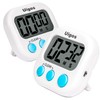 Uigos 2 Pack Digital Kitchen Timer II 2.0, Big Digits,