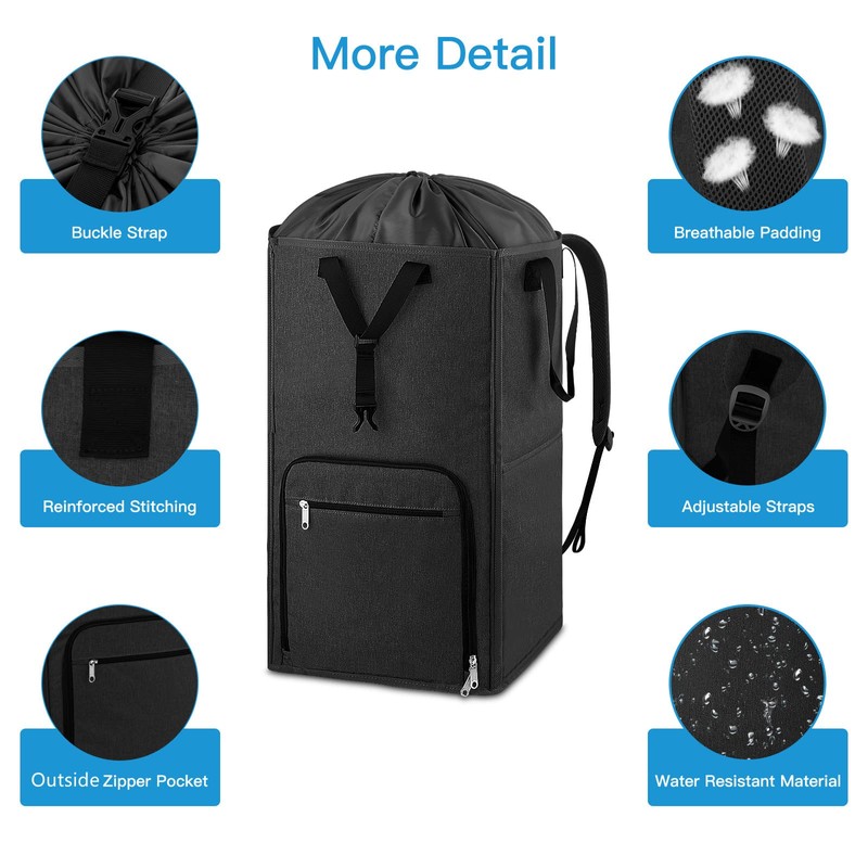 Laundry Backpack Bag, Bukere Extra Large 2 in 1 Laundry