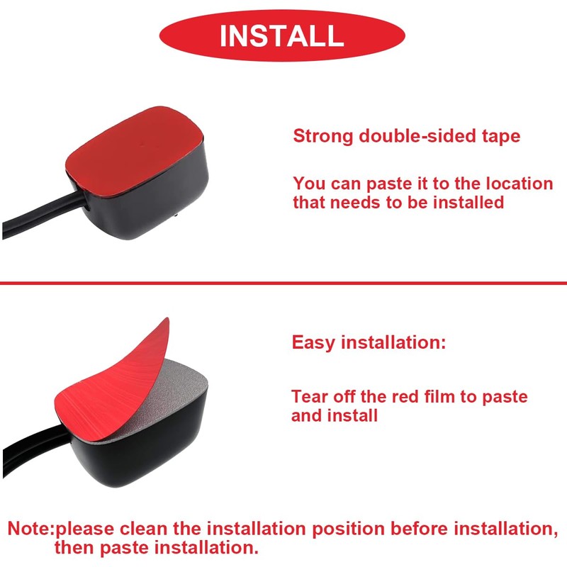 MKBKLLJY 2Pcs Black Paste Type Switch Car Rocker Switch ON/Off