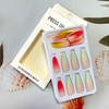 24Pcs Rainbow Gradient Press on Nails Long Length Almond Shaped