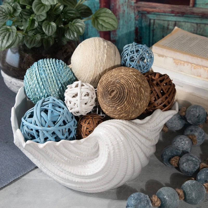 ANDALUCA Large Decorative Vase Filler Bag with Orbs, Balls (Aqua