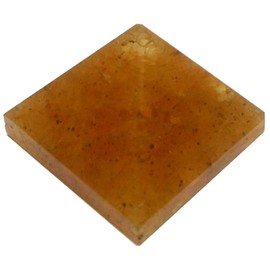 Purpledip Yellow Agate (Angoori Aqeeq) Stone Pyramid: Reiki Healing Divine Spiritual Crystal (11938) Standard Stone