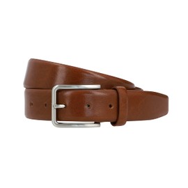Gusti Roy Genuine Leather Belt with Silver Buckle Belt Business Belt Work Belt Simple Women Men Brown (95 cm), brown