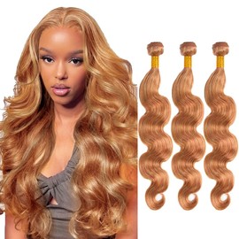 Lagalaga 20 22 24 inch P27/30 Body Wave Human Hair Bundles Highlight Honey Blonde Chocolate Brown Bundles Human Hair Brazilian Weave Hair for Black Women