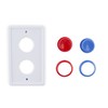 Arcade Light Switch Plate - Single Switch (2 pack- White/Red/Blue)