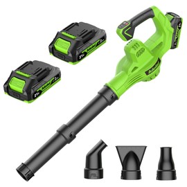 20V Cordless Leaf Blower – 4-in-1 Electric Blower (150 MPH, 20,000 RPM) for Lawn Care, Patio & Driveway Cleaning – Lightweight, 2 x 2.0Ah Batteries and Fast Charger Included