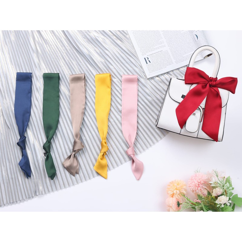 Allegra K Women's Scarf, Solid, Long, OL, Fashion,, blue (navy