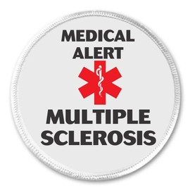 Medical Alert - Multiple Sclerosis 3" Sew On Patch Health Symbol
