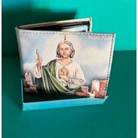 Tems Saint  Jude Wallet Printed Bi-fold faux leather /Cartera de San Judas Tadeo