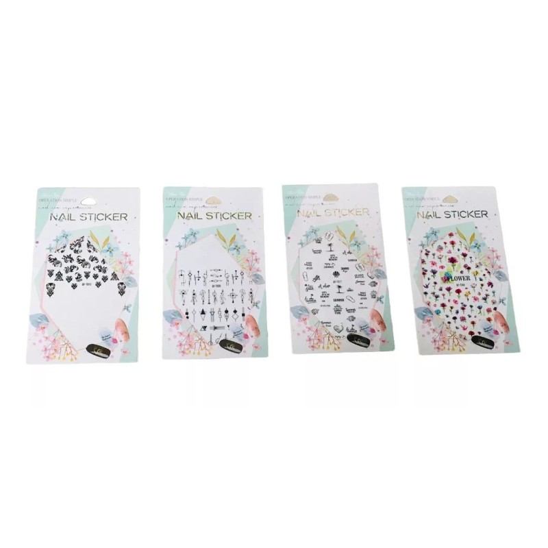 Nails stickers +1000 Stickers Para Uñas Nail Sticker Paquete 12