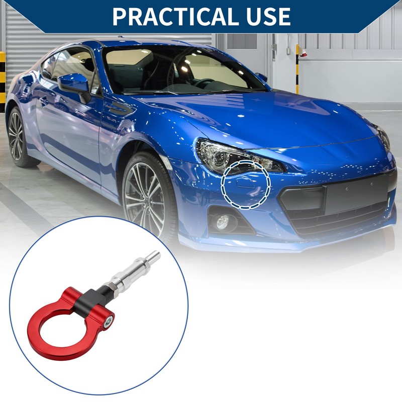 Hihaha Tow Hook/Car Front Bumper Towing Hook/Durable Metal Rotary Tow