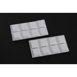 16 all purpose rubber-buffer, white, 16 mm x 16 mm