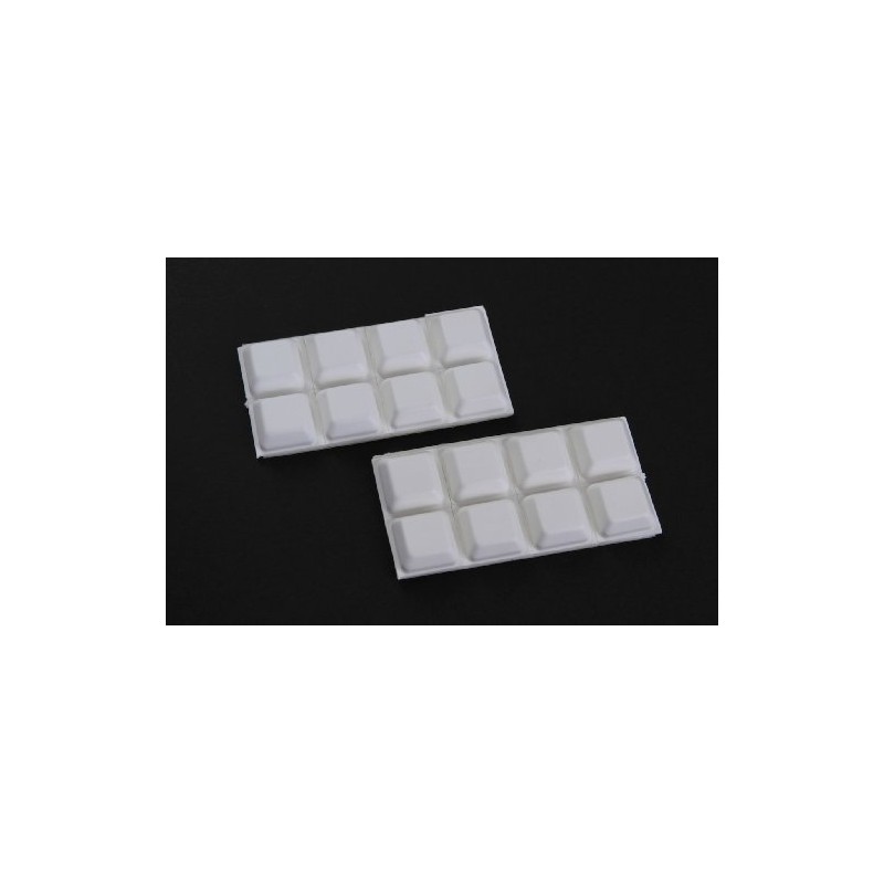 16 all purpose rubber-buffer, white, 16 mm x 16 mm