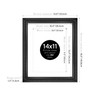 14x11 Black Ornate Photo Frame With White Mat For A4