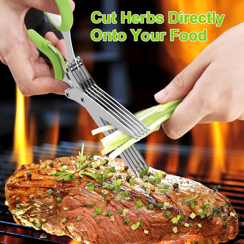 2025 Upgraded Herb Scissors, Effortless Herb Shears Cutter Tool with