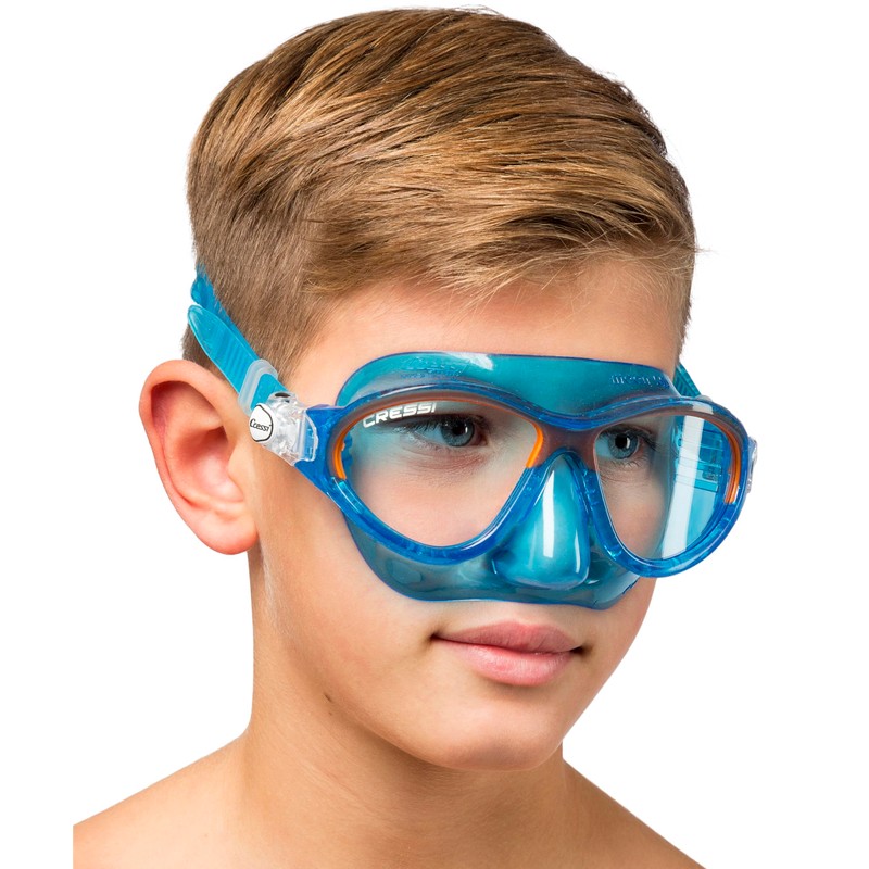 Cressi Moon Kid Mask, water activity mask for children, blue