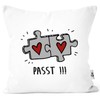 MoonWorks® Cushion Cover Passt!!! 2 Puzzle Pieces Gift Love Relationship