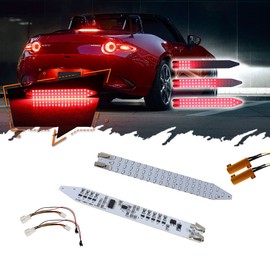 TurningMax 54-SMD Brilliant Red Full LED Sequential Dynamic Flash Turn Signal Lighting Kit Compatible With 2016-up Mazda MX-5 ND Taillamps