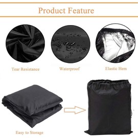 Mayhour Lawn Mower Tarpaulin Waterproof Universal Fit Tractor UV Resistant Ride-on Garden Engine All Seasons Weather Protection (M:70×43×43inch/177×110×110cm)