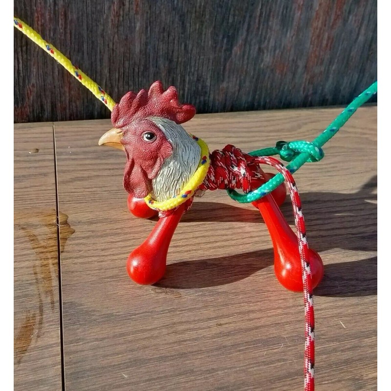 ROOSTER CROWS MICRO Chicken Roping Dummy w/ 2-Chicken Ropes Roping