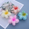 Xduargs Flower Claw Clips Large Flower Barrette Hawaiian Floral Strong