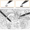 GPLMQ Black Drawing Pens, 12 Pack Felt Tip Markers for