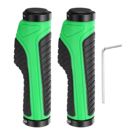 HARFINGTON Mountain Bike Grips with Double Lock on Non-Slip Bicycle Handle Grips Ergonomic Design for Mountain Road Foldable MTB BMX Scooter Cruiser Tricycle, Green