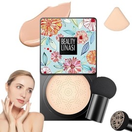 EdmEr Crema De Belleza, Crema De Belleza Linasi Clear Cover, Crema Cc Con Cojín De Aire, Corrector Hidratante, Maquillaje De Larga Duración, A-Natural