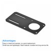 sourcing map Motor Bracket Motor Mounting Holder 132x65mm Black for