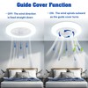TCFUNDY Enclosed Low Profile Ceiling Fan with Light, Bluetooth Speaker,