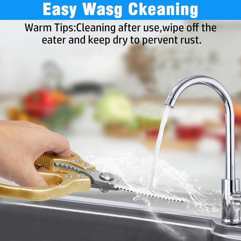 Kitchen Shears, Kitchen Scissors Heavy Duty,Multi-Function Heavy Duty Kitchen Scissors,