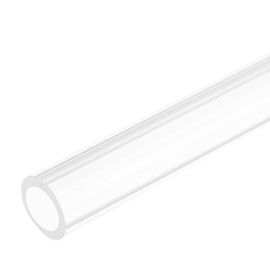 MECCANIXITY Acrylic Pipe Rigid Round Plastic Clear Tube 13mm(1/2 inch) ID 19mm(3/4 inch) OD 305mm(12") for Lamps and Lanterns, Water Cooling System 2pcs