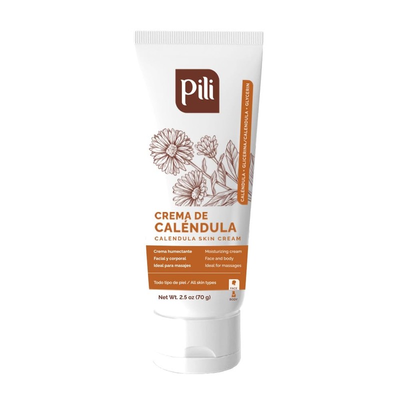Pili Natural Calendula Cream - Moisturizing Cream for Rough, Dry,