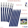 DIGNO SketchStic Felt Tip Pens, BLUE, Pack of 12, Fibre