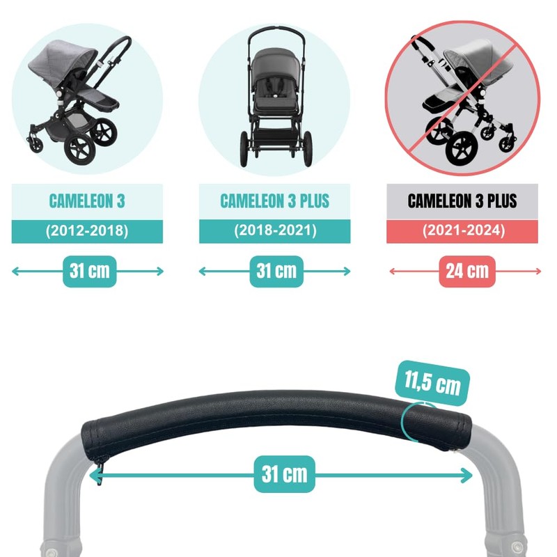 PROTEC TIF | Carry Handle Fitted Cover Compatible with Bugaboo